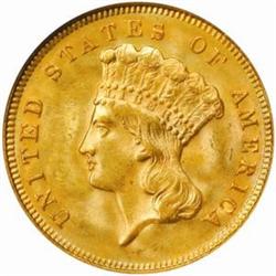 1878 Three-Dollar Gold Piece. MS64 (NGC).