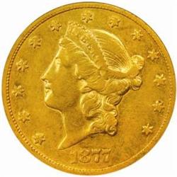 1877-CC Liberty $20. EF-45 (NGC).