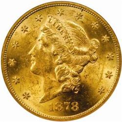 1878 Liberty Double Eagle. MS61 (NGC).