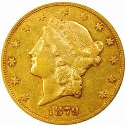 1879-CC Liberty $20.  EF-45 (PCGS). CAC.