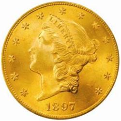 1897 Liberty Double Eagle. MS65 (PCGS).