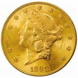 1898-S Liberty Double Eagle. MS65 (PCGS).
