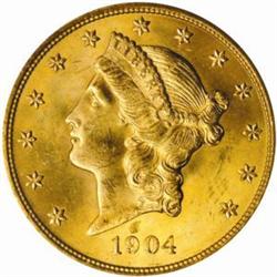 1904 Liberty Double Eagle. MS64 (PCGS).