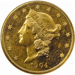 1904-S Liberty Double Eagle. MS62 PL (NGC).