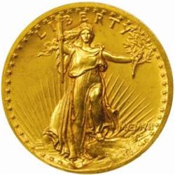 MCMVII (1907) $20. HR. Wire Rim. MS65 (NGC).