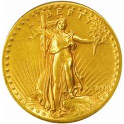 MCMVII (1907) $20. HR. AU Improperly Cleaned NCS