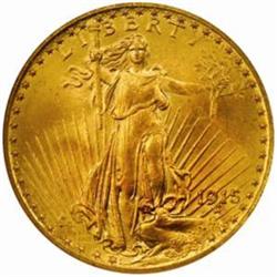 1915 Saint-Gaudens Double Eagle. MS65 (NGC).