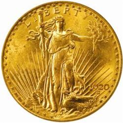 1920 Saint-Gaudens Double Eagle. MS64 (PCGS).