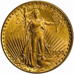 1925 Saint-Gaudens Double Eagle. MS63 (PCGS).