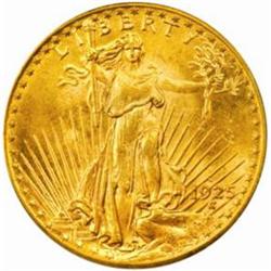 1925-D Saint-Gaudens Double Eagle. MS64 (PCGS).