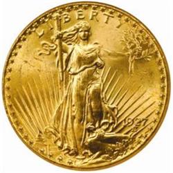 1927 Saint-Gaudens Double Eagle. MS65 (NGC).