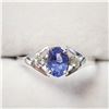 Image 1 : 10K WHITE GOLD TANZANITE(0.5CT) DIAMOND