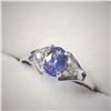 Image 3 : 10K WHITE GOLD TANZANITE(0.5CT) DIAMOND