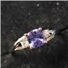 Image 2 : 10K WHITE GOLD TANZANITE(0.7CT) DIAMOND(0.04CT)
