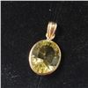 Image 2 : 14K YELLOW GOLD LEMON QUARTZ(3.8CT) PENDANT