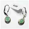 Image 1 : SILVER EMERALD(2.1CT) EARRINGS