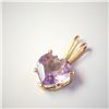 Image 2 : AMETHYST 14K GOLD FILLED(1.1CT) PENDANT
