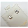 Image 2 : 10K YELLOW GOLD CZ 6.5MM EARRINGS