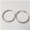 Image 1 : SILVER 35MM HOOP EARRINGS