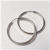 Image 2 : SILVER 35MM HOOP EARRINGS