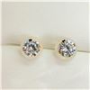 Image 1 : 14K YELLOW GOLD CUBIC ZIRCONIA EARRINGS