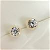 Image 2 : 14K YELLOW GOLD CUBIC ZIRCONIA EARRINGS