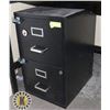 Image 1 : SMALL BLACK TWO DRAWER FILING CABINET
