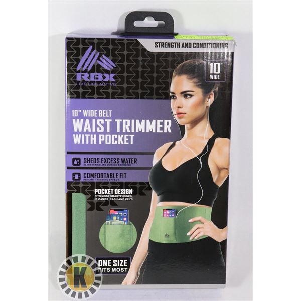 NEW 10" WIDE WAIST TRIMMER BELT WITH BUILT IN