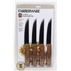 Image 1 : NEW 4PC FARBERWARE 4 1/2" BLADE STEAK KNIFE SET