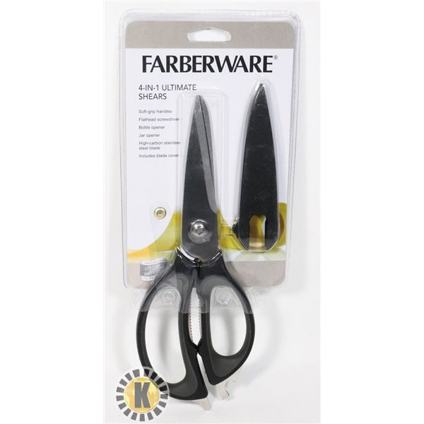 NEW FARBERWARE 4 IN 1 ULTIMATE SHEARS