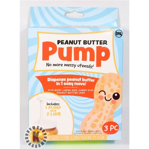 NEW 3PC PEANUT BUTTER PUMP