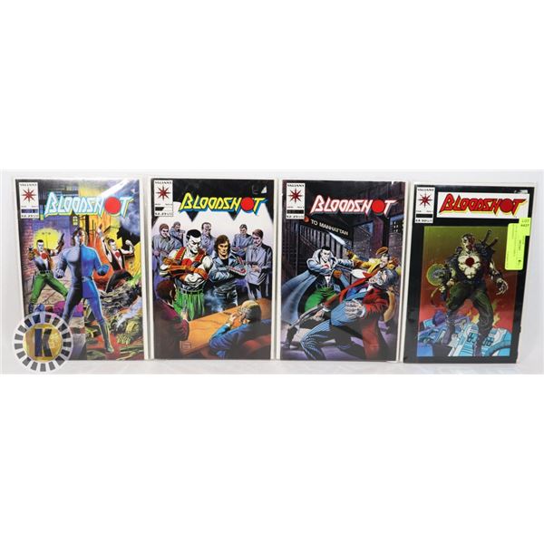 LOT OF 4 VALIANT COMICS BLOODSHOT