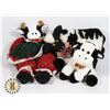 Image 1 : 2 COW THEMED DOLLS AND 1 WALL ART