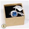 Image 1 : SILVER BLUE CZ CENTER STONE