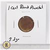 Image 1 : 1 CENT COIN BLANK PLANCHET, 3.2 GRAMS