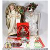 Image 1 : BOX OF ASSORTED CHRISTMAS DECORATIONS