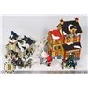 Image 1 : FLAT OF CHRISTMAS DECORATION VILLAGE HOUSES