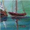 Image 2 : Fallas Original "Trio Of Boats" Original Oil On Canvas