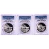 Image 1 : Lot of (3) 2016 Proof South Africa 2 Rand Cheetah Silver Coins PCGS PR70DCAM