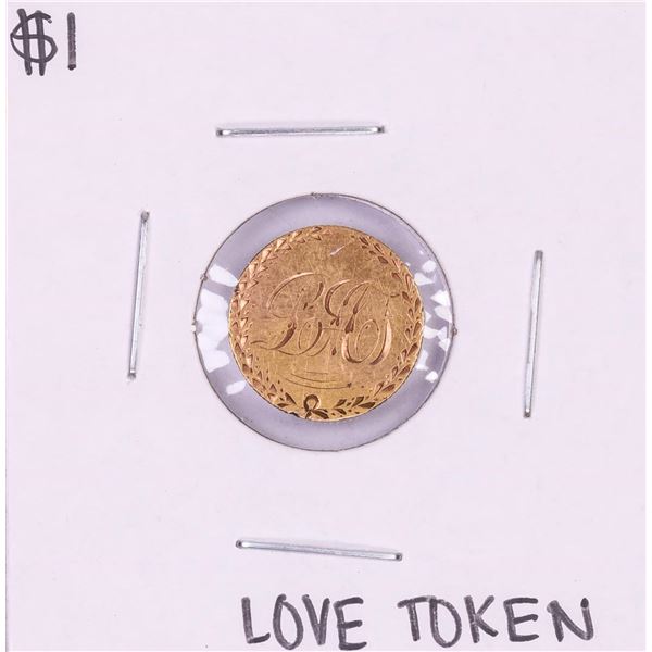 $1 Indian Princess Head Gold Dollar Love Token Coin Holed