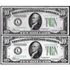 Image 1 : Lot of (2) 1934A $10 Federal Reserve Notes San Francisco
