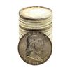 Image 1 : Roll of (20) Brilliant Uncirculated 1962-D Franklin Half Dollar Coins