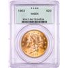 Image 1 : 1903 $20 Liberty Head Double Eagle Gold Coin PCGS MS64 Old Green Holder