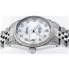 Image 7 : Rolex Men's Stainless Steel Mother Of Pearl Diamond Datejust Wristwatch