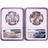 Image 2 : Lot of (2) 1958 Franklin Half Dollar Coins NGC MS64