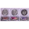Image 2 : Lot of 1987-1989 $1 American Silver Eagle Coins ANACS MS69