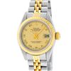 Image 2 : Rolex Ladies Two Tone Factory Champagne Roman Datejust Wristwatch