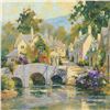 Image 2 : Marilyn Simandle "Bridge At Cotswold" Limited Edition Giclee On Canvas