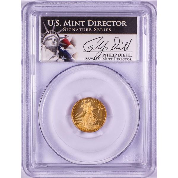 2011-W $5 Proof American Gold Eagle Coin PCGS PR69DCAM Philip Diehl Signature