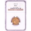 Image 1 : 1909-D $5 Indian Head Half Eagle Gold Coin NGC MS61